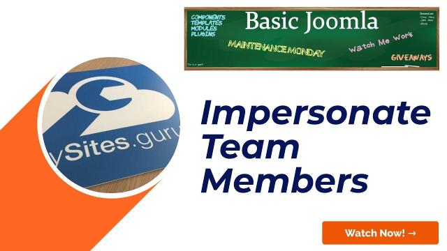 Impersonating Team Members on mySites.guru