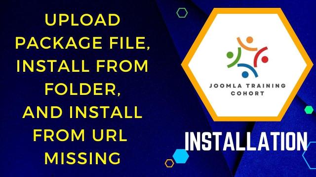 Missing Upload Package File Install from folder and Install from Url Extension
