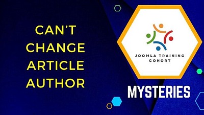 Cant Change Author of Joomla Article