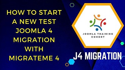 How to Start a new Test Joomla 4 Migration with MigratgeMe 4