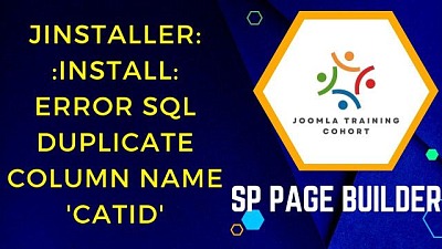 joomla Training Cohort Error SQL Duplicate column name catid when updating to SP Page Builder 5 for Joomla